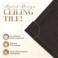 thumbnail image 4 of 223 - La Scala 2 ft. x 2 ft. PVC Glue-up or Lay in Ceiling Tile in Black (40 sq.ft / Pack) - 10 Pieces, 4 of 13