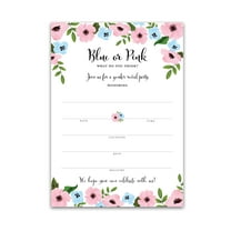Gender Reveal Invitations — Pack of 25—Team Blue or Pink What do you Think, Boy or Girl Baby Shower Invites, He or She Theme Gender Reveal Party Gender Neutral DIY Blank Fill In Invitation I750-INV1
