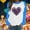 #10Blue, variant on Byworldtasic Valentine's Day Long-Sleeve T-Shirt for Women Plus Size Raglan Sleeve Heart Graphic Top
