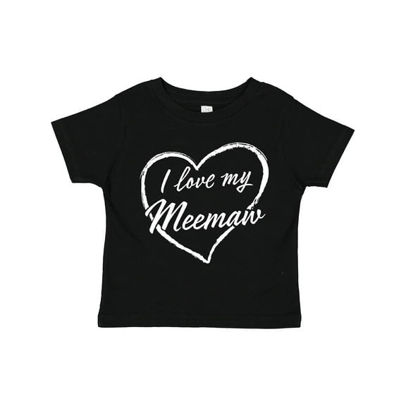 Inktastic I Love My Meemaw in White Chalk Heart Boys or Girls Toddler T-Shirt