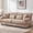 Light Brown, variant on LQLI 88" Boucle Sectional Loveseat Sofa, Comfy Modular Convertible Couch Sofa Set w/Pillows, Modern Oversized Sleeper Cloud Couches Bed, Deep 2-Seat for Apartment Living Room, Easy Assembly