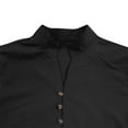 thumbnail image 5 of Chiccall Mens Button Down Shirts Solid 3/4 Sleeve Summer Casual Shirt Tops BlackL, 5 of 7