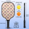 thumbnail image 4 of Pickleball Paddles Set,Pioneer Flower Floral Print Pattern Fiberglass Surface Pickleball Racket Set with 2 Indoor Outdoor Pickleball Balls and Pickleball Bag,Pickle-ball Equipment, 4 of 6