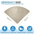 thumbnail image 2 of Alfombrilla de Ducha Antideslizante 21"x21" Triángulo Lavable para Suelo con Ventosas para Baño Cocina Bañera Escaleras, Caqui, 2 of 7