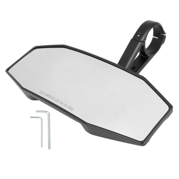 Unique Bargains 1.75" Round Roll Cage 10.04" UTV Rear View Center Mirror Black for Polaris General