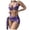 Purple, variant on Lovzfmll 3 Piece Bikini Sets for Women, Triangle Bikini with Beach Cover Up, Adjustable and Padded