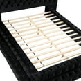 thumbnail image 6 of Furniture of America Biron Glam Fabric Tufted Platform Queen Bed in Black, 6 of 7