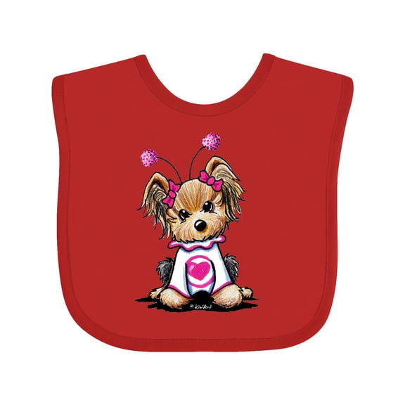 Inktastic Love Bug Yorkie Boys or Girls Baby Bib