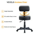 thumbnail image 6 of VECELO Home Office Chair with Backrest, Armless Height Adjustable Swivel Desk Chair, Black, 6 of 8