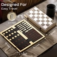thumbnail image 4 of Juego de ajedrez magnético de madera de 38 cm, plegable con almacenamiento para adultos, 4 of 7