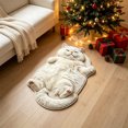 thumbnail image 2 of EaskTriop Plush Cat Shaped Bath Mat, Cute Belly Up Cat Decorative Floor Rug, Non Slip Soft Tufted Mat for Bedroom Entryway Home Use, 2 of 7