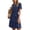 BU3, variant on Women’S Everyday Casual V Neck Short Bubble Sleeve Midi Dress, Shirred Waist Tiered Flared A-Line Flowy Summer Dress With Pockets, Smooth Wrinkle-Resistant Polyester Fabric, 1pc, Sizes S To XXL