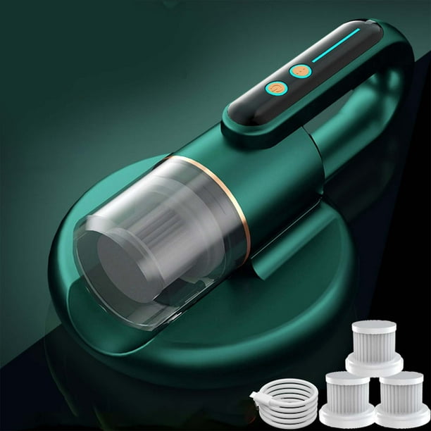Aspiradora de colchón portátil • 8KPa de succión • Doble frecuencia de alta frecuencia • Para ropa de cama, sofá y superficies de tela • 30+ minutos de funcionamiento • USB recargable