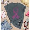 thumbnail image 3 of S4E Women's Pink Ribbon Word Montage T-Shirt X-Large Dark Heather, 3 of 4