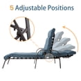 thumbnail image 5 of Crestlive Products 2pcs Blue Patio Steel Recliner Adjustable Chaise Lounge Chairs, 5 of 6