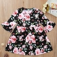 thumbnail image 4 of KYAIGUO Kids Toddler Printed Dresses for Girls，baby Spring Fall Dress Flared Sleeve Long Sleeve Dressv Little Girls Cute Comfortable Casual Party Birthday Dresses for 1-5Y, 4 of 9