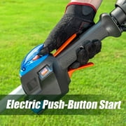 LawnMaster NPTGSP2517A No-Pull Gas Grass Trimmer with Electric Start 25cc 2 Cycle, 17 inch