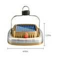 thumbnail image 3 of USB Rechargeable LED Camping Lantern | Solar Powered Tent Light | COB Bright Night Lamp Outdoor Emergency | Waterproof Foldable Hook | Power Bank Function | Gold | 4.41x4.41x1.37in | Hiking, 3 of 9