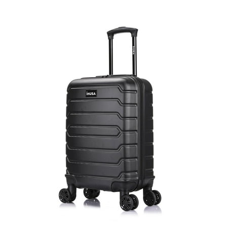 InUSA Trend Lightweight Hardside Carry On Spinner Suitcase - Black