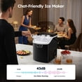 thumbnail image 6 of SIMZLIFE Countertop Nugget Ice Maker 33Lbs/24H, 5-Min Ice Cycle, Self-Cleaning, Portable Ice Machine with Basket & Scoop, Black, 6 of 11