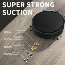 Robot Vacuum Cleaner with Mop - 2000Pa Suction, 80min Runtime, APP Control - Smart Sweeper & Wet Mop for Pet Hair & Hard Floors