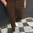 thumbnail image 2 of Angala Casual Trousers Slim Fit Plaid Print Zipper Fashionable Long Pants For Daily Wear And Stylish Outfits Modern Comfort Fit Design Stylish Casual Men's Pants, 2 of 6