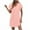 Pink1, variant on Mgmyaa Women's Casual T-Shirt Dresses V-neck Short Sleeved Mini Dress