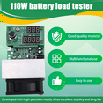 thumbnail image 4 of 110W Electronic Load Tester Battery Capacity Current Tester Discharge Monitoring Module,1 set of 110W battery load tester, 4 of 8