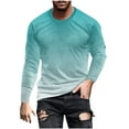 thumbnail image 3 of DODADAWANJ Big and Tall Mens Shirts Long Sleeve T Shirts Fashion Gradient Graphic Tees Casual Loose Crew Neck Workout Tshirts 2025 Sky Blue L, 3 of 6