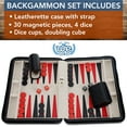 thumbnail image 3 of WE Games Magnetic Backgammon Set with Carrying Strap, Travel Size, Black/Red, 3 of 11