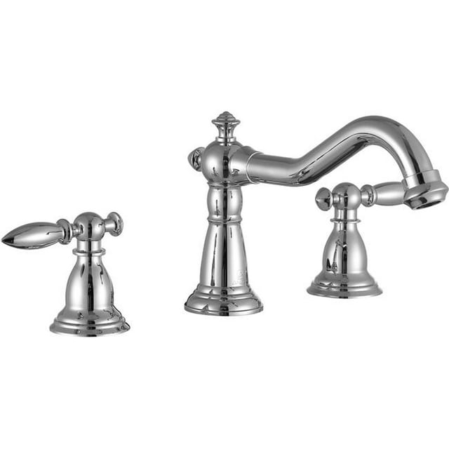 Anzzi L-AZ179CH Robinet d'Évier de Salle de Bain Répandu Patriarche de 8 Po - Chrome Poli