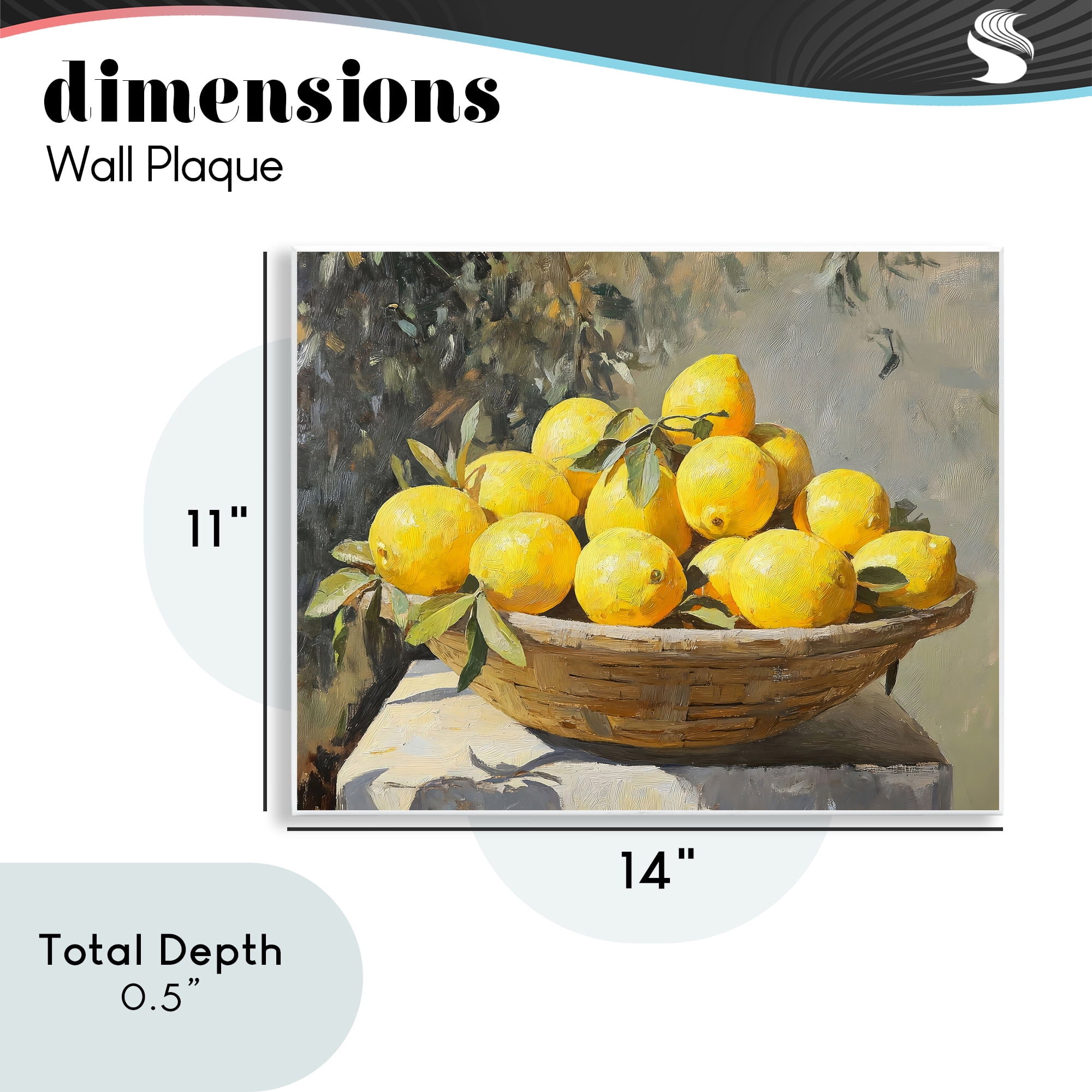Stupell Industries Basket of Lemons in Sunlight Wall Plaque Art, design by Creative Studio