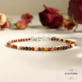 thumbnail image 3 of Mookaite 3mm Round Shape Smooth Cut Beads 7 inch Adjustable Silver Plated Clasp Bracelet for men, women, unisex. Link Chain Stacking Bracelet.|LINK_04649, 3 of 4