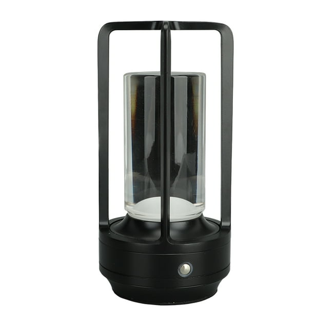 Lámpara De Mesa Inalámbrica Recargable Con Atenuación Continua De 3 Colores, Lámpara Táctil Para Mesita De Noche, Adecuada Para Acampar Al Aire Libre, Lámpara De Noche