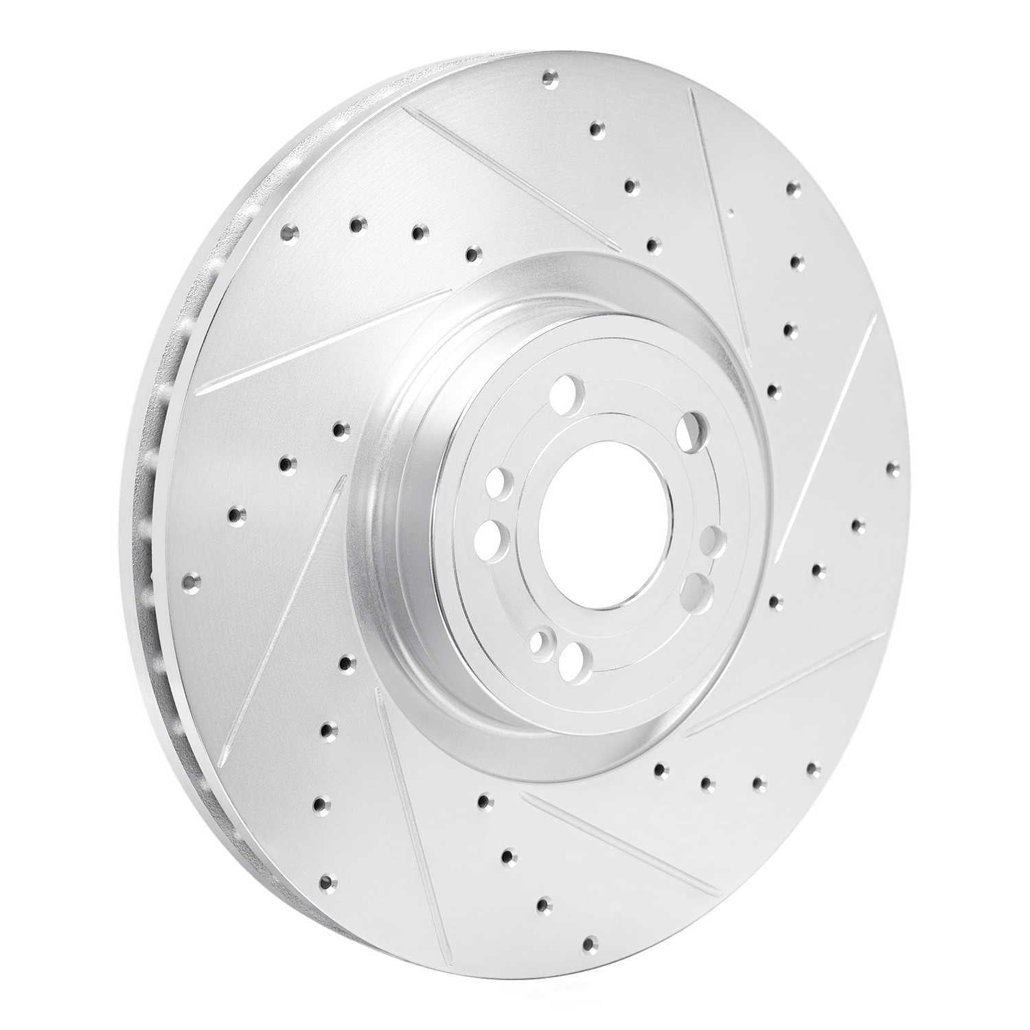 Dynamic Friction Company 631-63180R DFC Brake Rotor - Drilled And Slotted - Silver