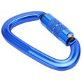 thumbnail image 4 of Clips de mosquetón de escalada con bloqueo automático de aluminio, gancho de clip DRing con bloqueo giratorio para senderismo (mosquetón de bloqueo automático azul n. ° 9), 4 of 5