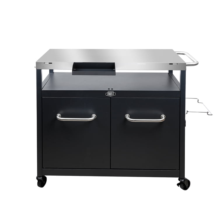 Expert Grill BBQ Prep Cart, Stainless Steel & Storage photo 1