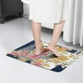 thumbnail image 4 of Pioneer Flower Floral Print Flannel Non Slip Door Rugs,Washable Door Mats Indoor,Decorative Door Mats,Dirt-Resistant and Absorbent Doormat for Entrance,Bedroom,Kitchen,Bathroom,31.5"x17", 4 of 4