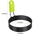 thumbnail image 2 of MSDADA Large 3.5 inch Round Egg Rings, Nonstick Stainless Steel Egg Ring with Anti-scald Handle for English Muffins Pancake Cooking Griddle - Breakfast Tool for Eggs Frying/Shaping(2Pack), 2 of 7