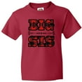 thumbnail image 3 of Inktastic Big Sis Buffalo Plaid Sister Youth T-Shirt, 3 of 5