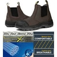 thumbnail image 2 of HARDHILL Men’s 6" Soft Toe Work Boots Waterproof Leather Slip Resistant Boots COF802 Size 13D, 2 of 7