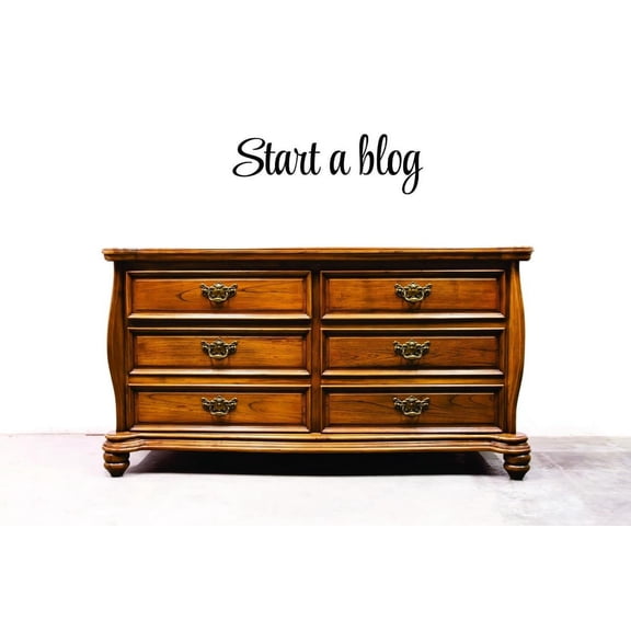 Custom Decals Start A Blog. Wall Art Size: 6 X 20 Inches Color: Black
