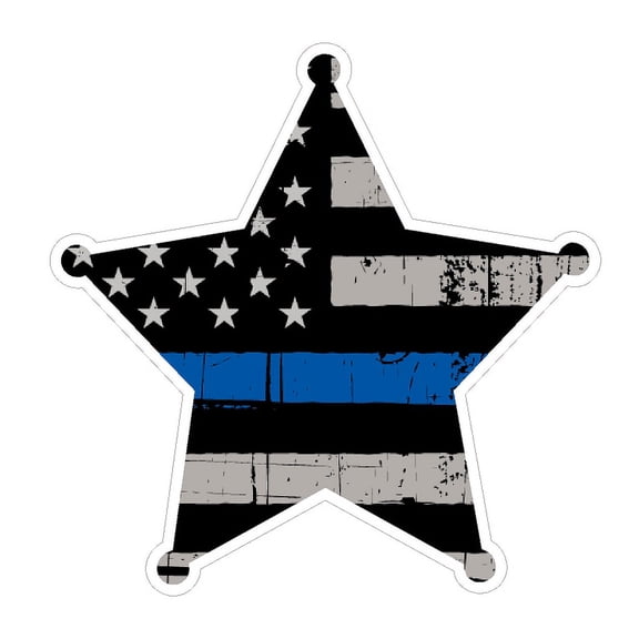 Badge Shape (V54) Thin Blue Line Vinyl Decal Sticker Car Laptop/Netbook WindowBlue Line Vinyl Decal Sticker Love Car Laptop/Netbook Window