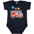 thumbnail image 3 of Inktastic Valentine's Day Fire Truck with Hearts Boys or Girls Baby Bodysuit, 3 of 5