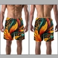 thumbnail image 3 of luoweisi Men's Beach Shorts Quick Dry Swim Trunks with Mesh Lining Leaves 2XL, 3 of 5