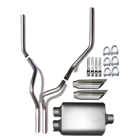 Single Chamber Dual Exhaust Kit Fits 2009 F150 -F250