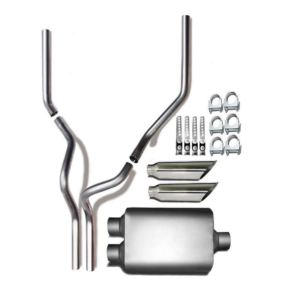 Single Chamber Dual Exhaust Kit Fits 2009 F150 -F250