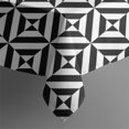 thumbnail image 5 of Black White Triangle Checkered Pattern Square Tablecloth,Waterproof Square Table Cover,Wipeable Spillproof Washable Table Cover for Home Kitchen Party Decor 42"X42"(107x107cm), 5 of 6