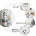thumbnail image 5 of 60x72 Inch Shower Curtains for Bathroom Grey Snowman Christmas Fabric Bath Curtain Decor Xmas Snowflake Tree Gray Waterproof Restroom Curtains Shower Set Accessories with 12 Hooks 60 Inch, 5 of 6