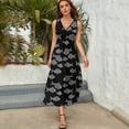 thumbnail image 5 of White on Black Aholehole Sleeveless Dress summer dress for women prom dresses elegant evening dresses for women, 5 of 6